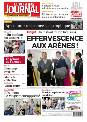 Le Petit Journal - L'hebdo local de l'Hérault - 5 Nov 2021