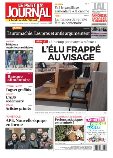 Le Petit Journal - L'hebdo local de l'Hérault - 26 Nov 2021