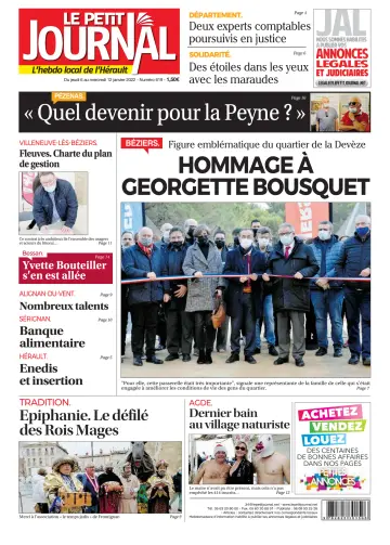 Le Petit Journal - L'hebdo local de l'Hérault - 7 Jan 2022