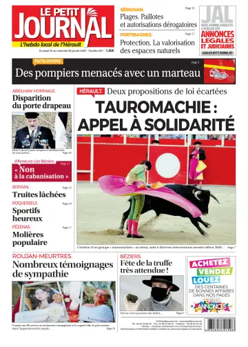 Le Petit Journal - L'hebdo local de l'Hérault - 21 Jan 2022