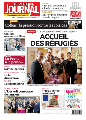 Le Petit Journal - L'hebdo local de l'Hérault - 11 Mar 2022