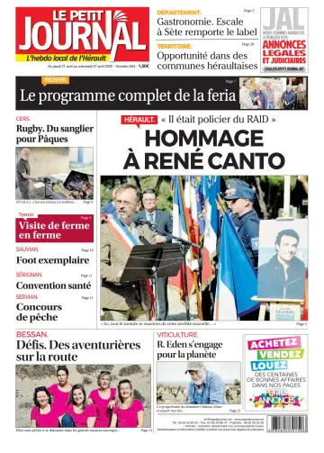 Le Petit Journal - L'hebdo local de l'Hérault - 22 Apr 2022
