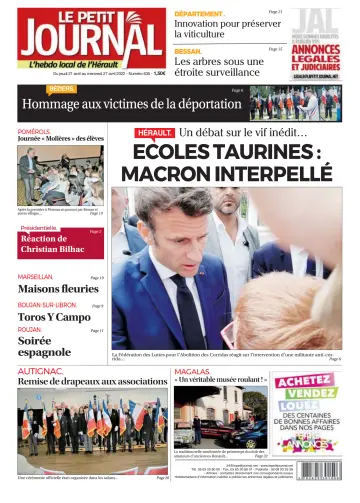 Le Petit Journal - L'hebdo local de l'Hérault - 29 Apr 2022