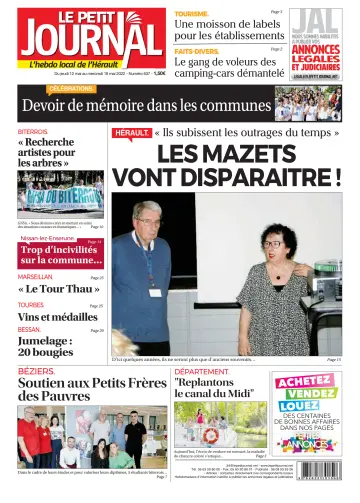 Le Petit Journal - L'hebdo local de l'Hérault - 13 May 2022