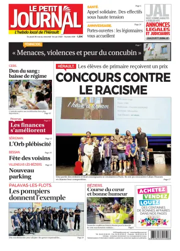 Le Petit Journal - L'hebdo local de l'Hérault - 27 May 2022