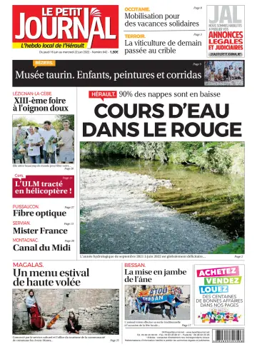 Le Petit Journal - L'hebdo local de l'Hérault - 17 Jun 2022