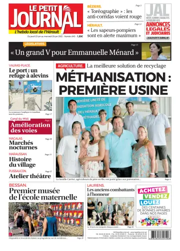 Le Petit Journal - L'hebdo local de l'Hérault - 24 Jun 2022