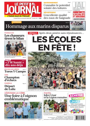 Le Petit Journal - L'hebdo local de l'Hérault - 1 Jul 2022
