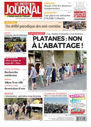 Le Petit Journal - L'hebdo local de l'Hérault - 26 Aug 2022
