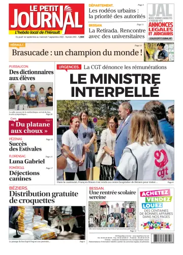 Le Petit Journal - L'hebdo local de l'Hérault - 2 Sep 2022