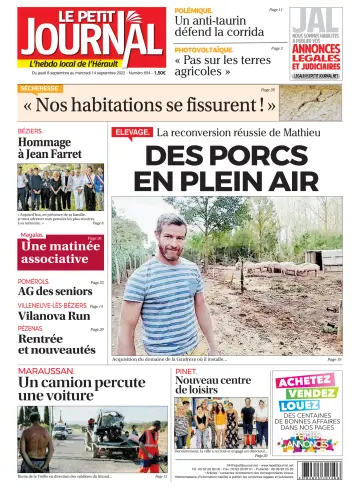 Le Petit Journal - L'hebdo local de l'Hérault - 9 Sep 2022