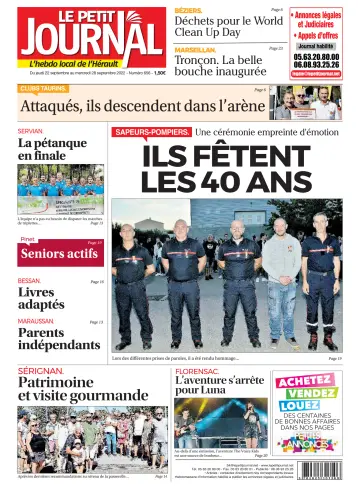 Le Petit Journal - L'hebdo local de l'Hérault - 23 Sep 2022
