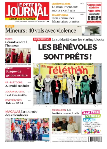 Le Petit Journal - L'hebdo local de l'Hérault - 25 Nov 2022