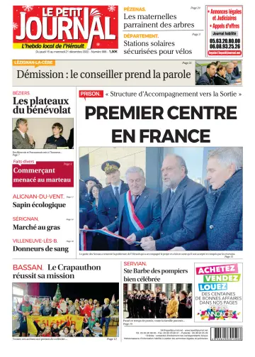 Le Petit Journal - L'hebdo local de l'Hérault - 16 Dec 2022