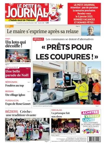 Le Petit Journal - L'hebdo local de l'Hérault - 23 Dec 2022