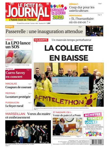 Le Petit Journal - L'hebdo local de l'Hérault - 6 Jan 2023