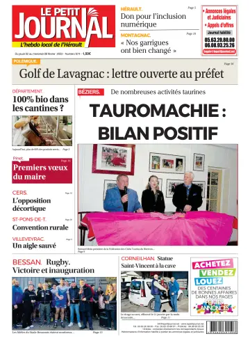 Le Petit Journal - L'hebdo local de l'Hérault - 3 Feb 2023