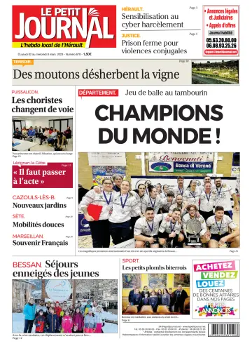 Le Petit Journal - L'hebdo local de l'Hérault - 3 Mar 2023