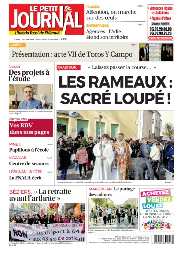 Le Petit Journal - L'hebdo local de l'Hérault - 14 Apr 2023