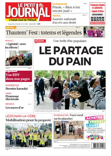 Le Petit Journal - L'hebdo local de l'Hérault - 26 May 2023