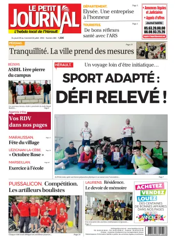 Le Petit Journal - L'hebdo local de l'Hérault - 30 Jun 2023