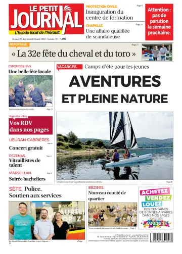 Le Petit Journal - L'hebdo local de l'Hérault - 11 Aug 2023