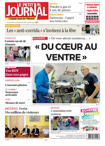Le Petit Journal - L'hebdo local de l'Hérault - 25 Aug 2023