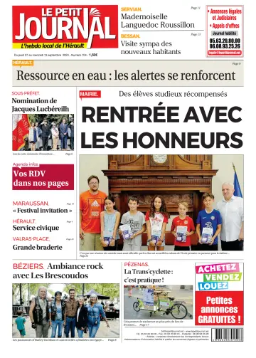 Le Petit Journal - L'hebdo local de l'Hérault - 8 Sep 2023