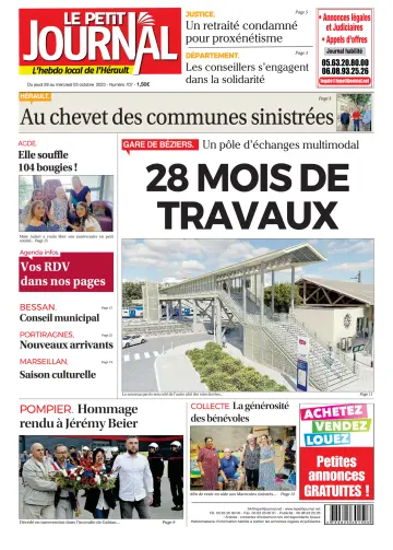 Le Petit Journal - L'hebdo local de l'Hérault - 29 Sep 2023
