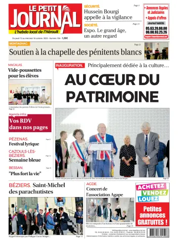 Le Petit Journal - L'hebdo local de l'Hérault - 13 Oct 2023