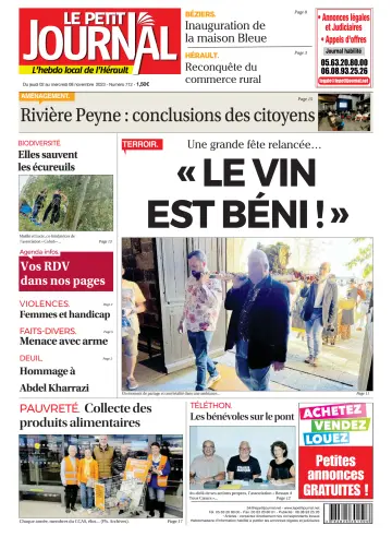 Le Petit Journal - L'hebdo local de l'Hérault - 3 Nov 2023