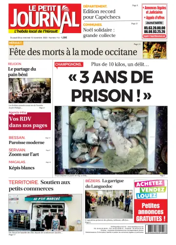 Le Petit Journal - L'hebdo local de l'Hérault - 10 Nov 2023