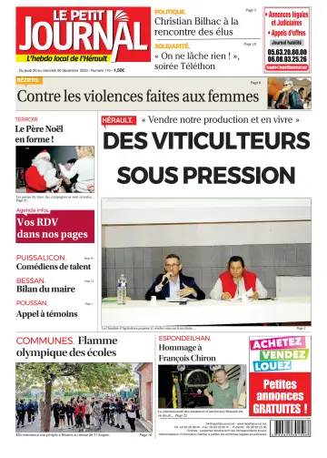 Le Petit Journal - L'hebdo local de l'Hérault - 01 dic. 2023