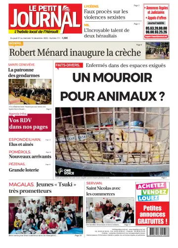 Le Petit Journal - L'hebdo local de l'Hérault - 08 dic 2023