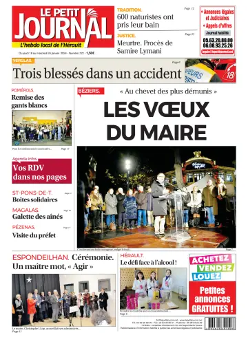 Le Petit Journal - L'hebdo local de l'Hérault - 19 1월 2024