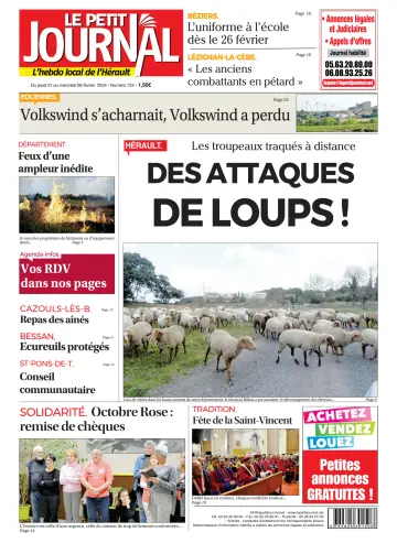 Le Petit Journal - L'hebdo local de l'Hérault - 02 фев. 2024