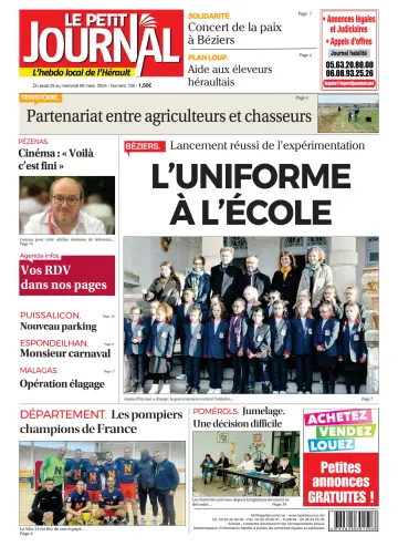 Le Petit Journal - L'hebdo local de l'Hérault - 01 März 2024