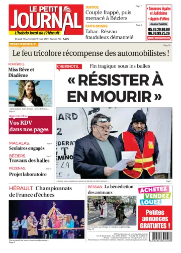 Le Petit Journal - L'hebdo local de l'Hérault - 15 мар. 2024