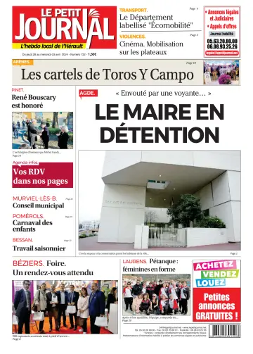 Le Petit Journal - L'hebdo local de l'Hérault - 29 мар. 2024