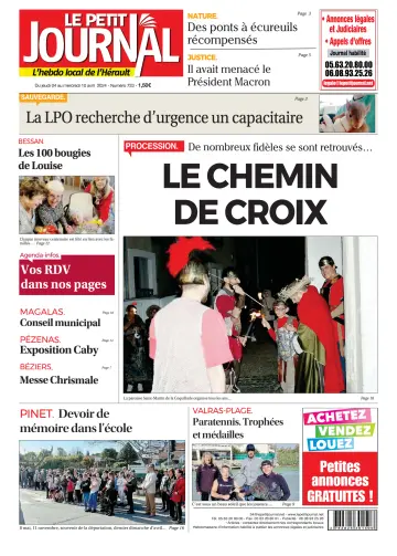 Le Petit Journal - L'hebdo local de l'Hérault - 05 4月 2024