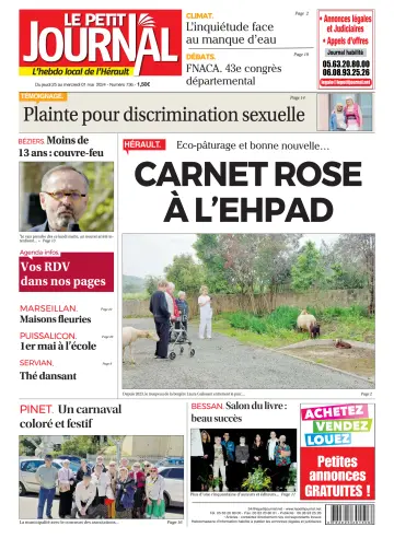 Le Petit Journal - L'hebdo local de l'Hérault - 26 апр. 2024
