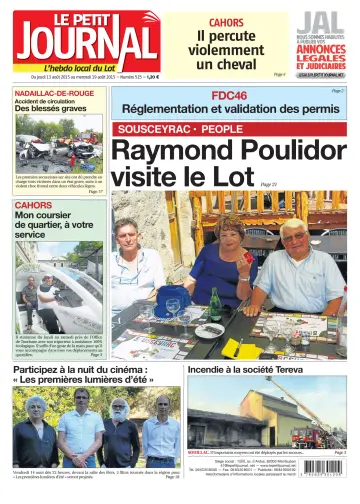 Le Petit Journal - L'hebdo local du Lot - 13 Aug 2015