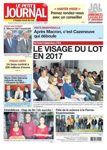 Le Petit Journal - L'hebdo local du Lot - 15 Oct 2015