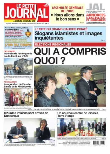 Le Petit Journal - L'hebdo local du Lot - 17 Dec 2015