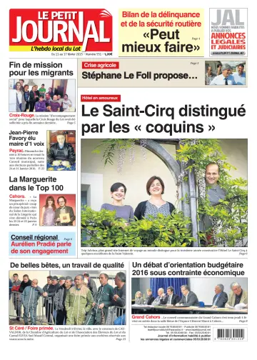 Le Petit Journal - L'hebdo local du Lot - 11 Feb 2016