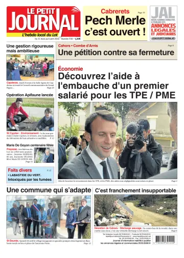 Le Petit Journal - L'hebdo local du Lot - 31 Mar 2016