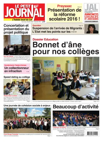 Le Petit Journal - L'hebdo local du Lot - 14 Apr 2016