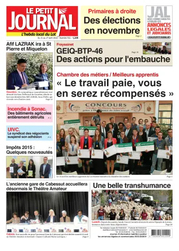 Le Petit Journal - L'hebdo local du Lot - 21 Apr 2016