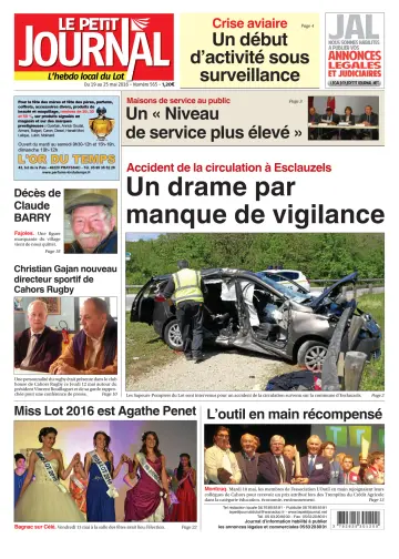 Le Petit Journal - L'hebdo local du Lot - 19 May 2016