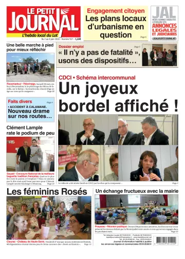 Le Petit Journal - L'hebdo local du Lot - 2 Jun 2016